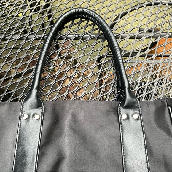 Blingy Stylish Satin Vegan Leather Glitter Double Handle Tote Bag! - Picture 5 of 16